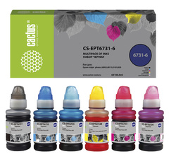 Чернила Cactus CS-EPT6731-6 T673 Набор набор 6x100мл для Epson L800/L810/L850/L1800
