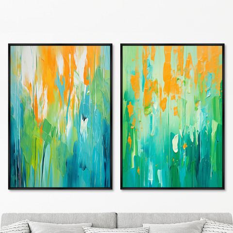 ArtNoMore - Набор из 2-х репродукций картин на холсте Landscape collection, blooming, 2024г.