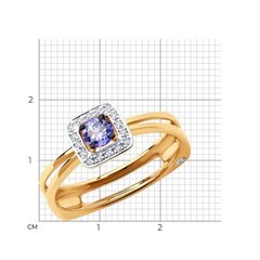 6014074 - Кольцо из золота с бриллиантами и танзанитом