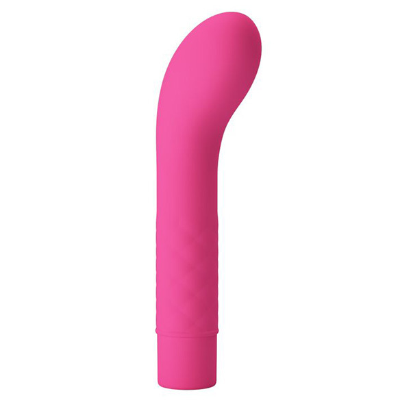 Розовый вибратор с загнутым кончиком 14см Pretty Love Atlas BI-014721