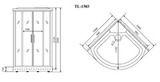 Timo Lux TL-1503 душевая кабина (102*102*230), шт