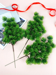 №2 Сосна, хвойная ветка искусственная, декор зимний, рождественский, набор 3 ветки, 39 см.