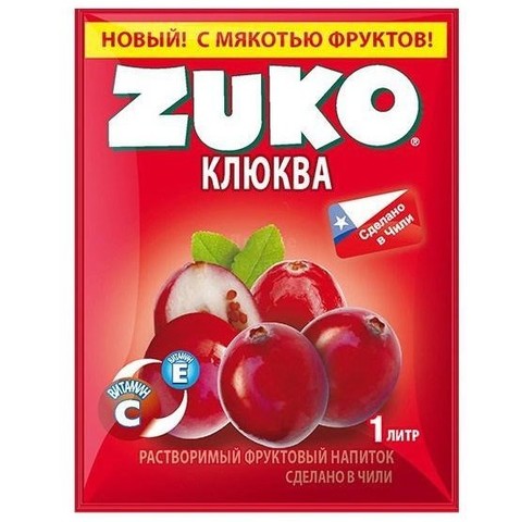 Растворимый напиток Zuko Клюква 25 г