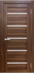 Межкомнатная дверь X-3 / Цвет Орех / Остекление "Гранит прозрачный" / Двери Верда