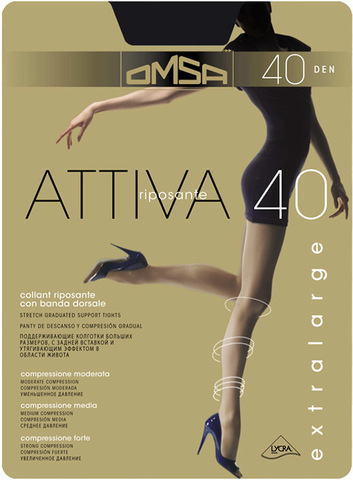 Женские колготки Attiva 40 XXL Omsa