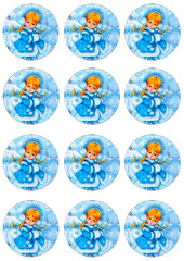 Картинка на сахарной бумаге, С Новым Годом 47