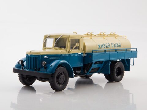 MAZ-200D tanker Live fish blue-yellow  1:43 Legendary trucks USSR #62