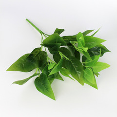 №2 Сирень букет листьев, зелень искусственная, ветка 35 см., набор 2 букета.