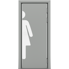 Купить Маятниковая влагостойкая дверь серая глухая WOMAN