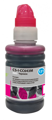 Чернила Cactus CS-I-CC643M Пурпурный / Magenta 100мл для HP DJ D1663/D2563/D2663/D5563/PS C4683/C4783