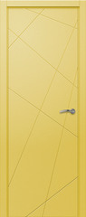 Дверь влагостойкая пластиковая KAPELLI multicolor Ф7А RAL 1018 Желтый + коробка
