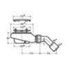 Viega 634100 Tempoplex сифон 115 х 40/50, хром накладка, проп.способность 0,55 л/с, H=60 мм, для поддонов D=90 мм, отводящее колено 45°