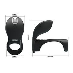 Черная насадка на пенис с вибрацией Vibration Penis Sleeve II - 