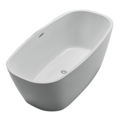 BelBagno BB72-1500 Отдельностоящая, прямоугольная акриловая ванна в комплекте со сливом-переливом цвета хром 1500x760x600 фото