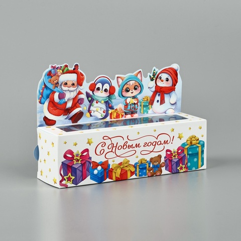 Коробочка для макарун «Веселая компания», 18×5.5×5.5 см