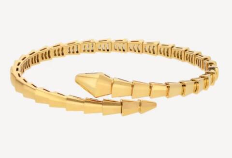 Браслет Змея-SERPENTI без камней , lux качество VGOLD цвет желтое золото