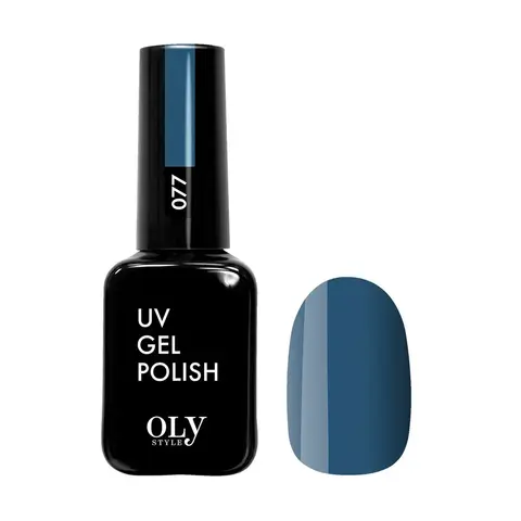OLYSTYLE Гель-лак для ногтей тон 077 сине-серый