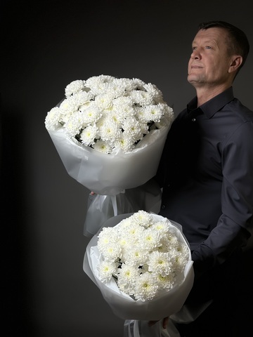 Кустовая хризантема «Алтай» (белая)