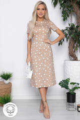 Платье Кокетливая (беж/горох) П10845 LT Collection