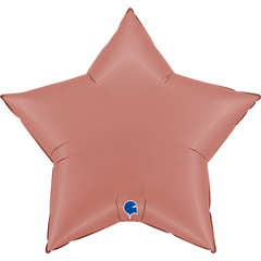 Г 36''/91 см, Звезда, Сатин, Розовое Золото, 1 шт.
