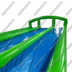 Водная горка без надувного дна, на подкачке ТУРБО "Хит", тройная, 120*6*2 м
