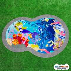 Надувная подушка на платформе «Подводное царство» 14×9×1,3 м