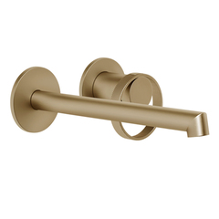 Gessi Anello 63383#726 Смеситель для раковины настенный, однорычажный, излив 185-205 мм., внешняя часть, цвет warm bronze brushed pvd фото