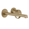 Gessi Anello 63383#726 Смеситель для раковины настенный, однорычажный, излив 185-205 мм., внешняя часть, цвет warm bronze brushed pvd