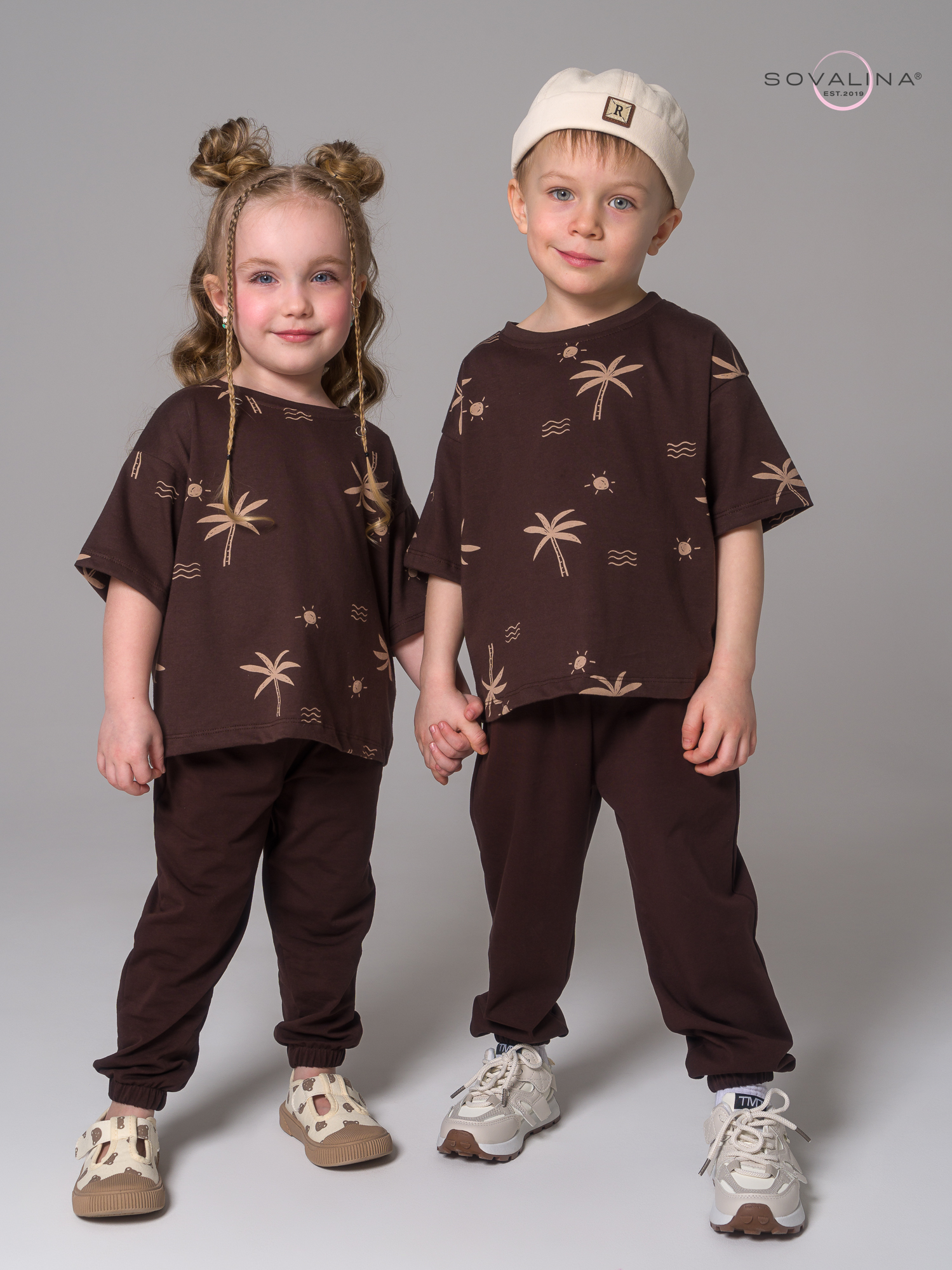 Костюм Daily men пальмы-коричневые MAX