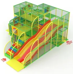 Детский игровой лабиринт «Активити 3 горки» (8,3*9,65*4.1 м)