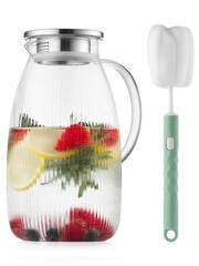 Кувшин для воды стеклянный с крышкой фильтром 2200 мл Glaffe