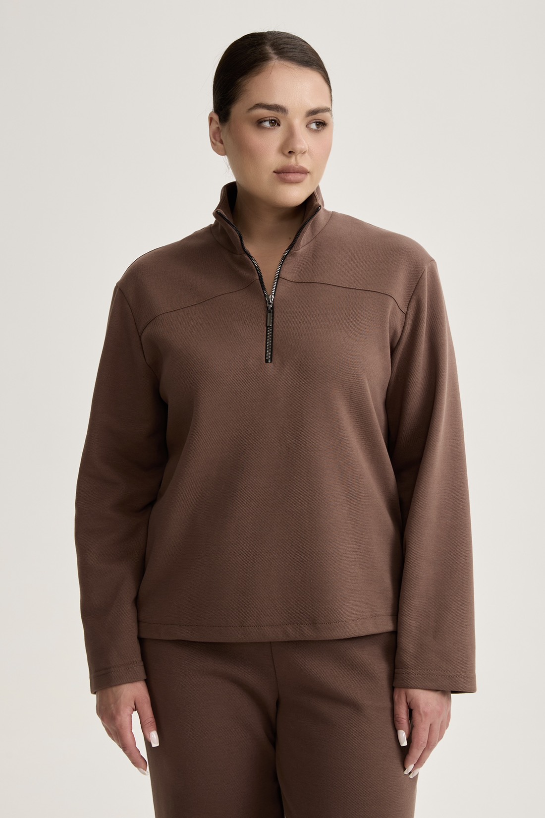 Свитшот пике, мокко