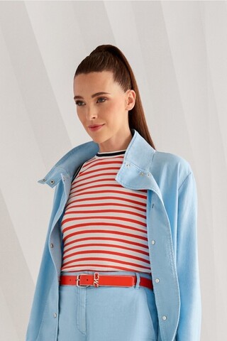 Marc Cain Sports Топ трикотажный в полоску в морском стиле