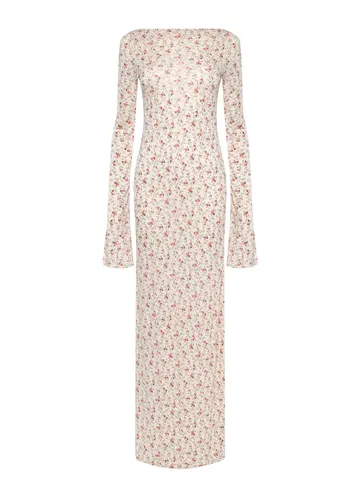 Платье LONG SLEEVE TEA ROSE