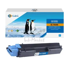 Совместимый тонер-картридж G&G GG-TK590C (TK-590C) для Kyocera FS-C2026MFP, C2126MFP, C2626MFP, C5250DN, 5000 стр., голубой, с чипом, гарантия 36 мес.