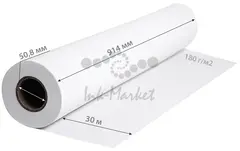 Бумага Cactus CS-PG180-91430 36"(A0) 914мм-30м/180г/м2/белый глянцевое для струйной печати втулка:50.8мм (2") — фото 2