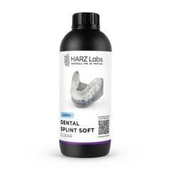 Фотополимерная смола HARZ Labs Dental Splint Soft, прозрачная, 1 кг