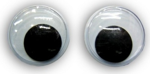 Глаза для игрушек подвижные самоклеящиеся. 12 мм