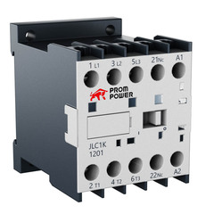 Миниконтактор JLC1-K06-10 (AC220), 6A, 3 полюса, доп контакт 1НО, напряжение катушки 220VAC