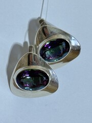 Прато (серьги  из серебра)