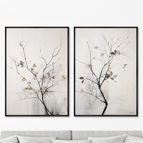 ArtNoMore - Набор из 2-х репродукций картин на холсте Branches, autumn colors, 2024г.