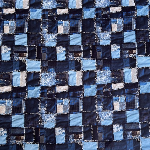 В ПУТИ, ВИНТАЖНЫЕ ЛОСКУТЫ СИНИЙ, ГОЛУБОЙ- 100% хлопок