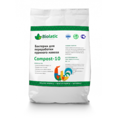 Бактерии для переработки птичего помета Biolatic compost-10 (1кг)