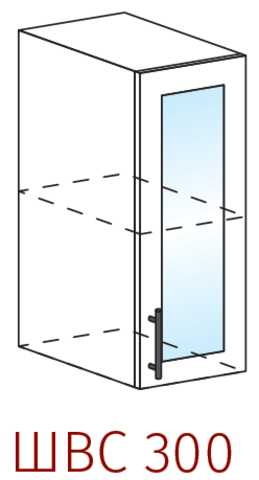 Шкаф верхний со стеклом