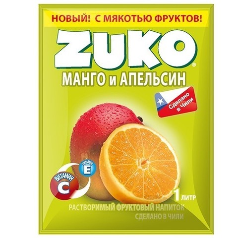 Растворимый напиток Zuko Манго и апельсин 25 г