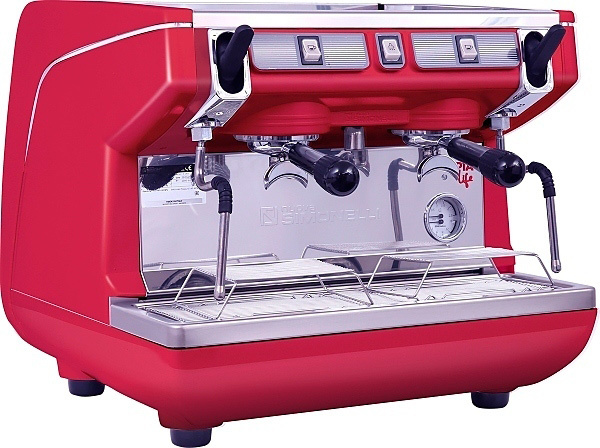 Рожковая кофемашина Nuova Simonelli Appia Life Compact 2Gr S 220V red +economizer+high groups (167634)