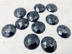 Стразы пришивные акрил, d 2,5 см, чёрный