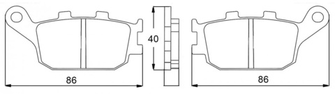 AGPP88OR Тормозные колодки дисковые мото Accossato (FDB754P)