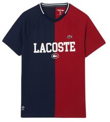 Теннисная футболка Lacoste Sport x Daniil Medvedev Ultra-Dry Tennis T-Shirt - navy blue/bordeaux