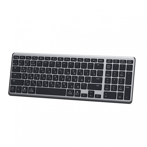 Клавиатура UGREEN KU005 (15956) 2.4GHz Bluetooth5.0 Ultra Slim Wireless Keyboard - Silver